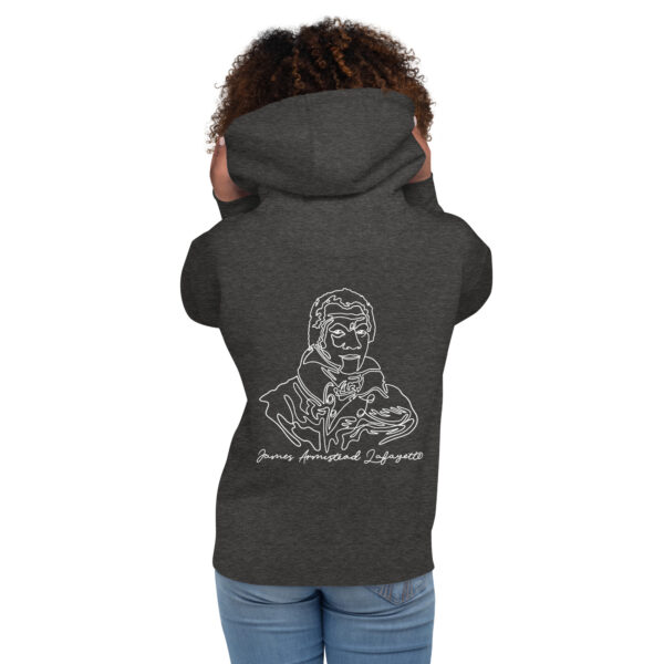 James Armistead Lafayette: Unisex Hoodie - White Logo - Image 7