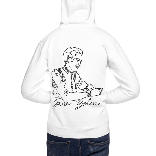 Jane Bolin: Unisex Hoodie - Black Logo - Image 6