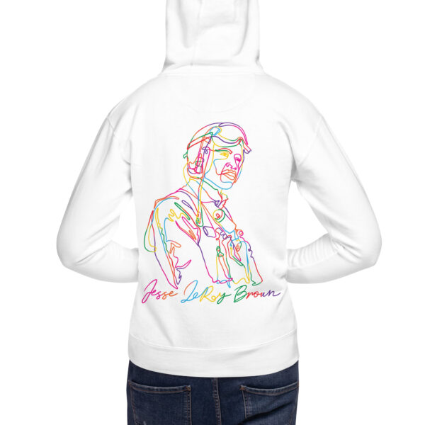 Jesse Leroy Brown: Unisex Hoodie - Colorful Logo - Image 4