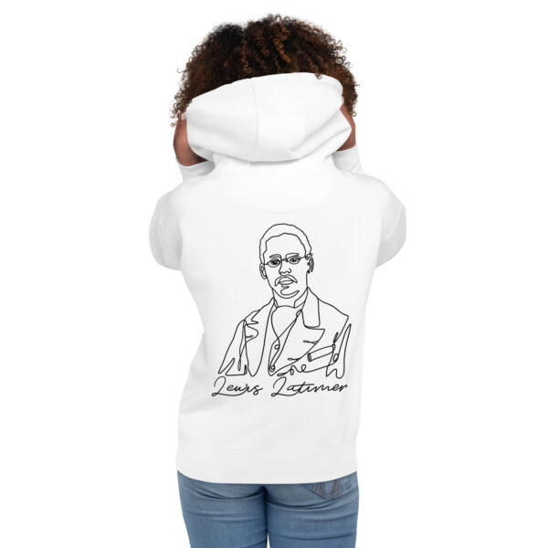 Lewis Latimer: Unisex Hoodie - Black Logo - Image 3