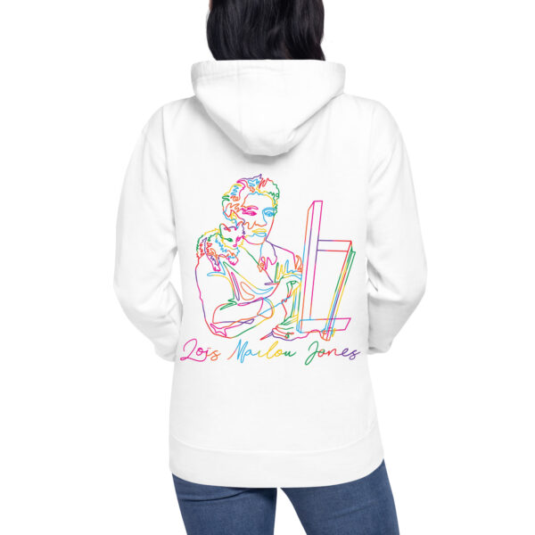 Loïs Mailou Jones: Unisex Hoodie - Colorful Logo - Image 3