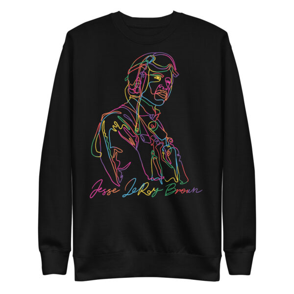 Jesse Leroy Brown: Unisex Sweatshirt - Colorful Logo - Image 2