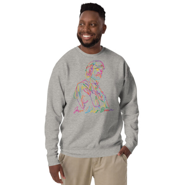 Jesse Leroy Brown: Unisex Sweatshirt - Colorful Logo - Image 7