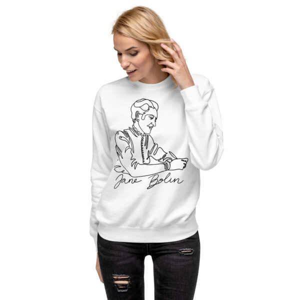 Jane Bolin: Unisex Sweatshirt - Black Logo - Image 2
