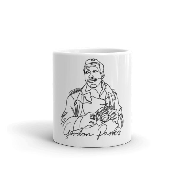 Gordon Parks: White Glossy Mug - Black Logo