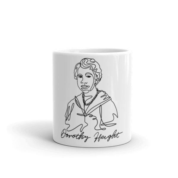Dorothy Height: White Glossy Mug - Black Logo