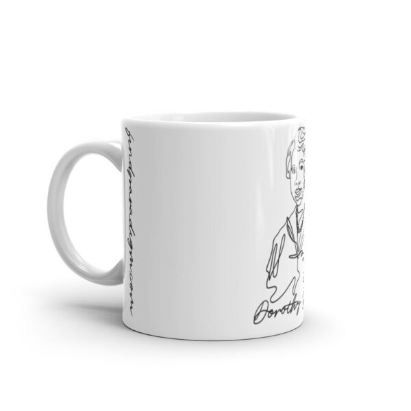 Dorothy Height: White Glossy Mug - Black Logo - Image 3