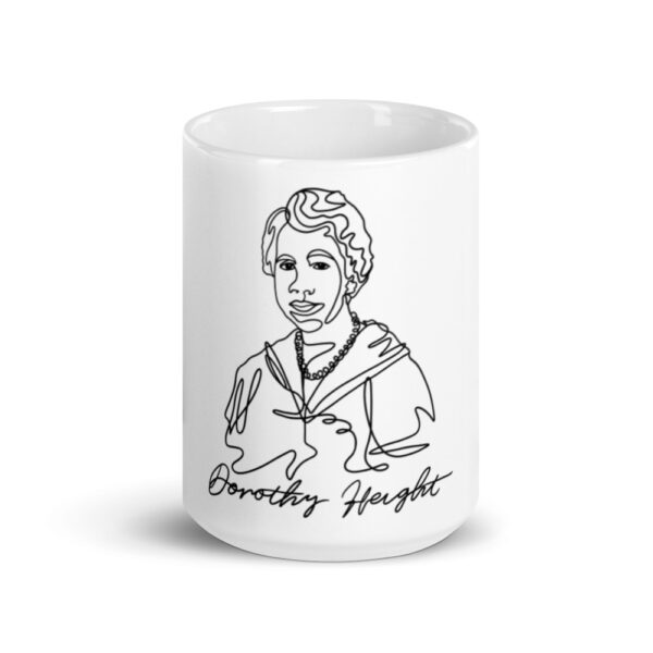 Dorothy Height: White Glossy Mug - Black Logo - Image 6
