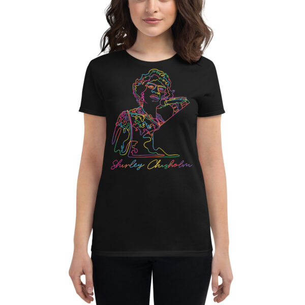 Shirley Chisholm: Fitted Women's T-Shirt - Color Logo - Image 2