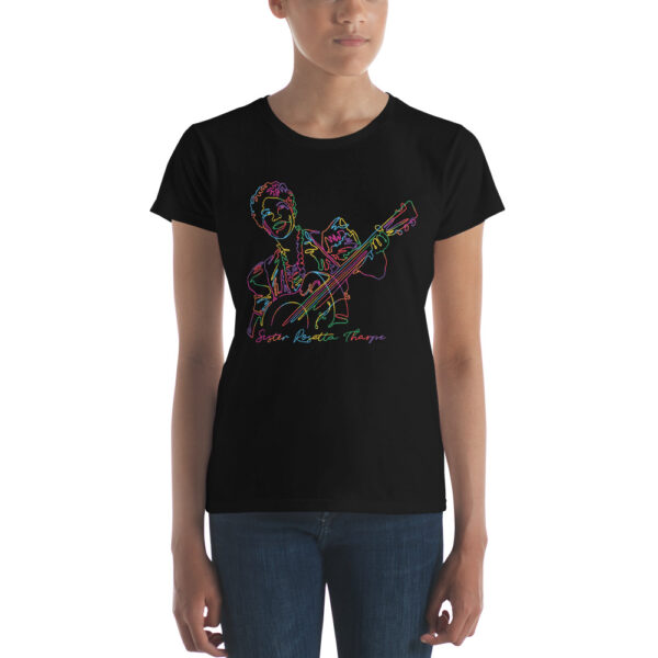 Sister Rosetta Tharpe: Fitted Women's T-Shirt - Color Logo - Image 4