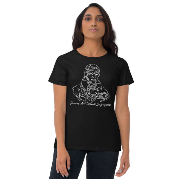 James Armistead Lafayette: Fitted Women's T-Shirt - White Logo - Image 2