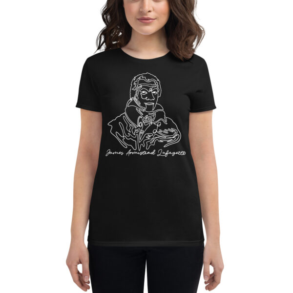 James Armistead Lafayette: Fitted Women's T-Shirt - White Logo - Image 3