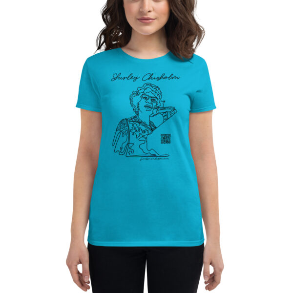 Shirley Chisholm Interactive Women's Tee - Black - Image 5