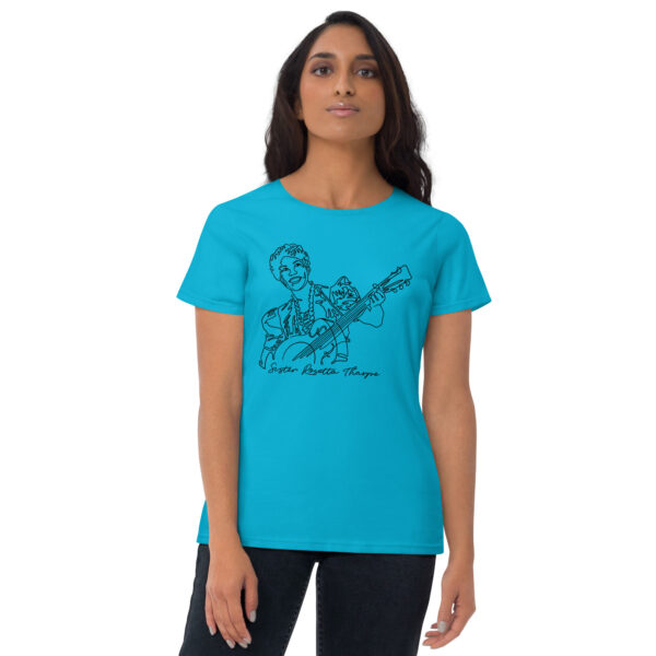 Sister Rosetta Tharpe: Fitted Women's T-Shirt - Black Logo - Image 6