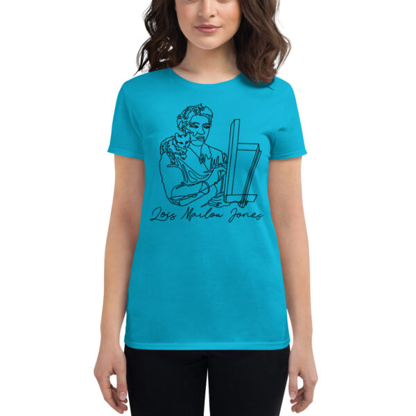 Loïs Mailou Jones: Fitted Women's T-Shirt - Black Logo - Image 5