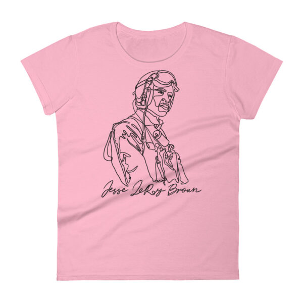 Jesse Leroy Brown: Fitted Women's T-Shirt - Black Logo - Image 2