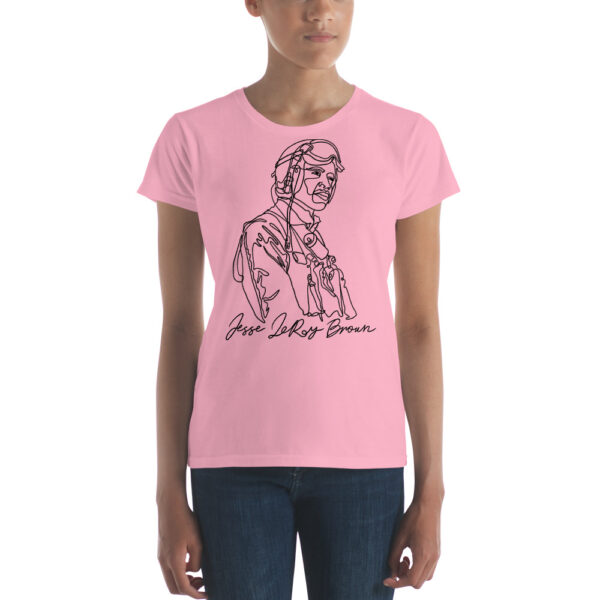 Jesse Leroy Brown: Fitted Women's T-Shirt - Black Logo - Image 5