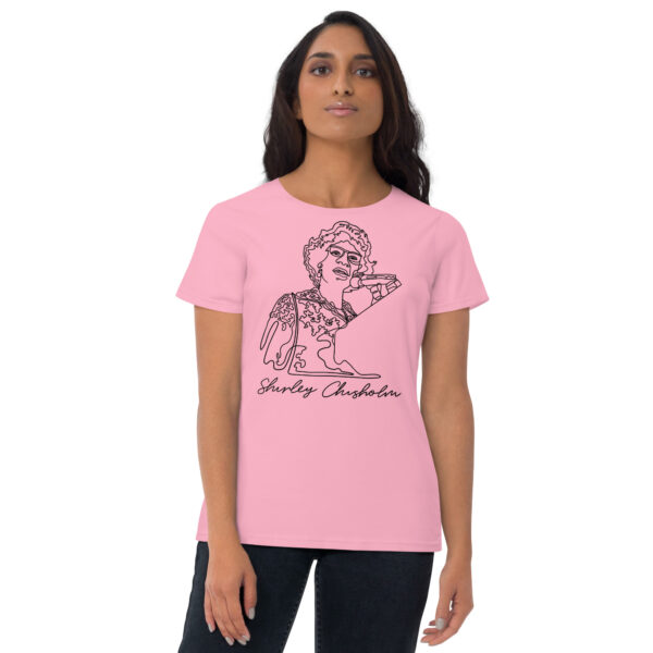 Shirley Chisholm: Fitted Women's T-Shirt - Black Logo
