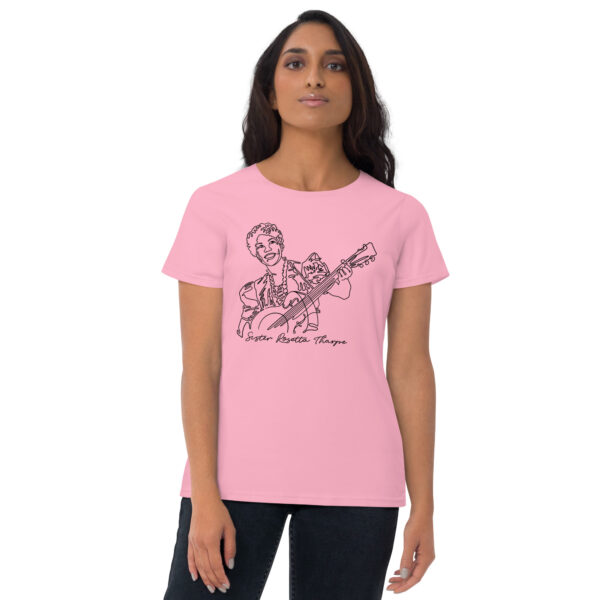 Sister Rosetta Tharpe: Fitted Women's T-Shirt - Black Logo - Image 7