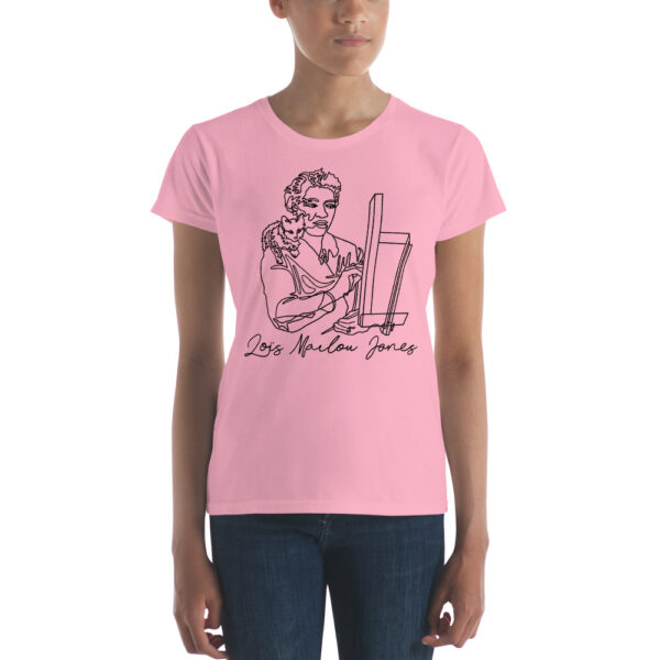Loïs Mailou Jones: Fitted Women's T-Shirt - Black Logo - Image 2
