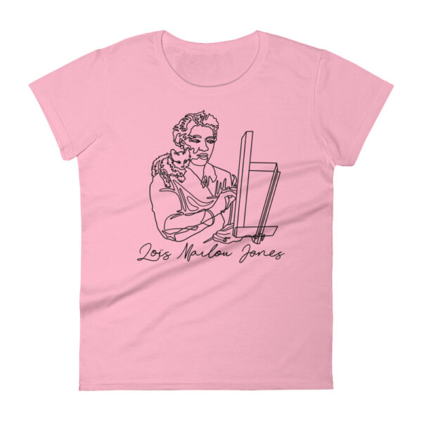 Loïs Mailou Jones: Fitted Women's T-Shirt - Black Logo - Image 3