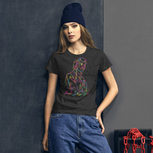 Jesse Leroy Brown: Fitted Women's T-Shirt - Color Logo - Image 5