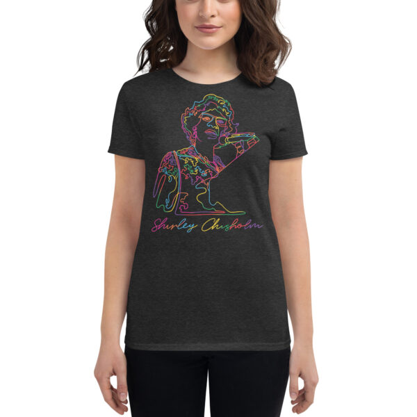 Shirley Chisholm: Fitted Women's T-Shirt - Color Logo - Image 4