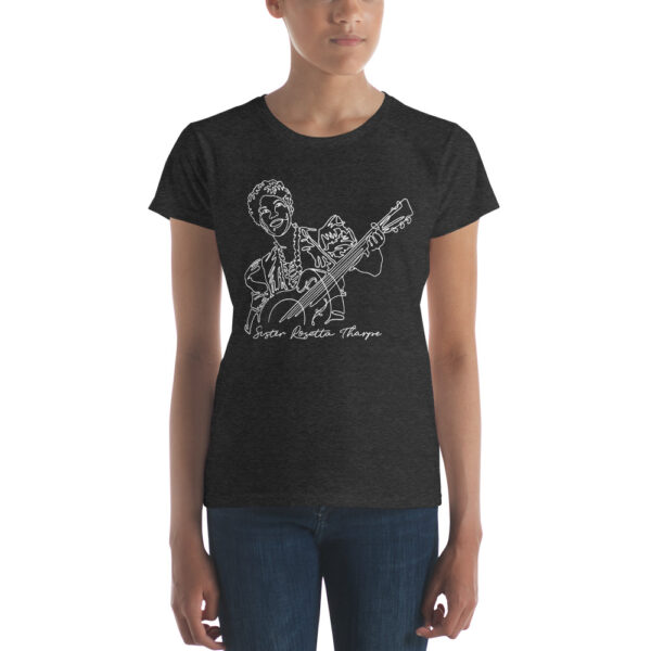Sister Rosetta Tharpe: Fitted Women's T-Shirt - White Logo - Image 5