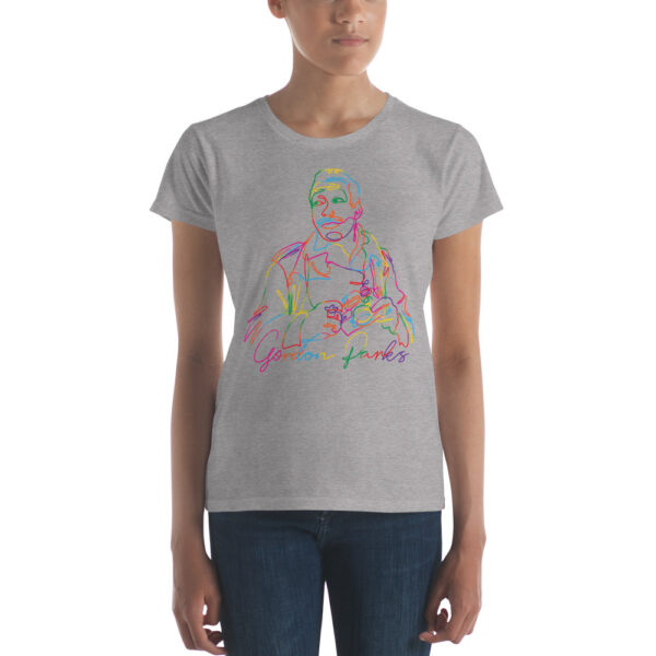 Gordon Parks: Women's Fitted Tee - Color Logo - Image 5