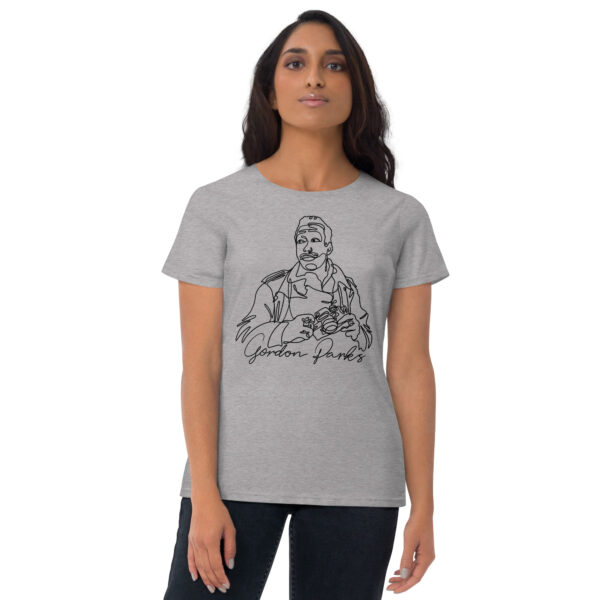 Gordon Parks: Women's Fitted Tee - Black Logo - Image 4