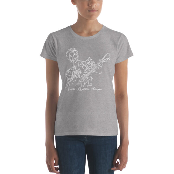 Sister Rosetta Tharpe: Fitted Women's T-Shirt - White Logo