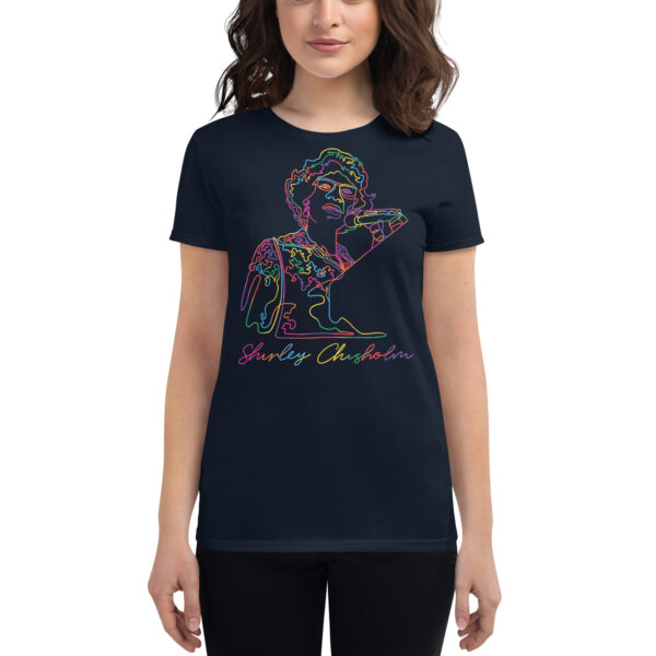 Shirley Chisholm: Fitted Women's T-Shirt - Color Logo - Image 3