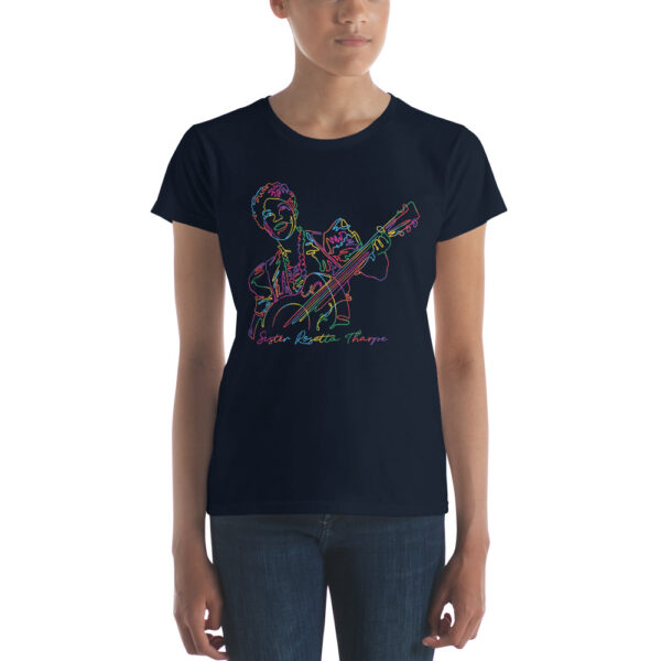 Sister Rosetta Tharpe: Fitted Women's T-Shirt - Color Logo - Image 5