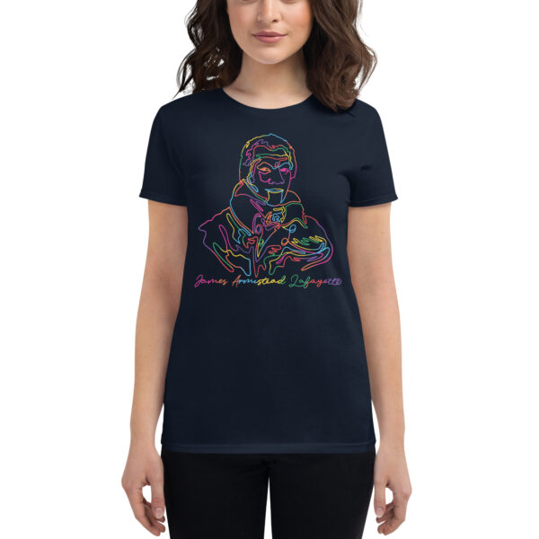 James Armistead Lafayette: Fitted Women's T-Shirt - Color Logo - Image 5