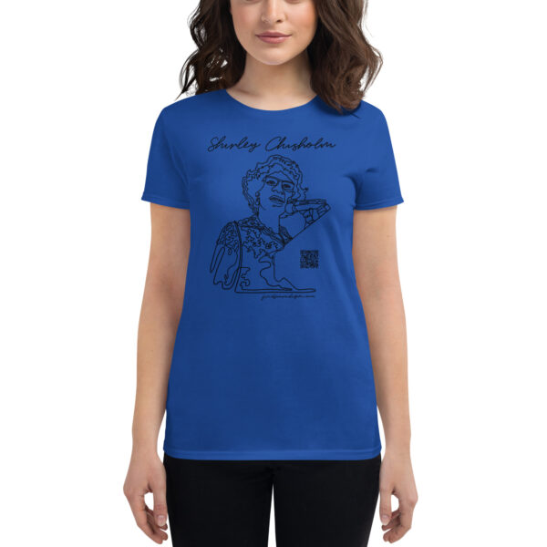 Shirley Chisholm Interactive Women's Tee - Black - Image 3