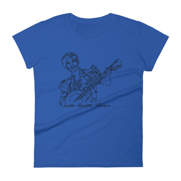 Sister Rosetta Tharpe: Fitted Women's T-Shirt - Black Logo - Image 2