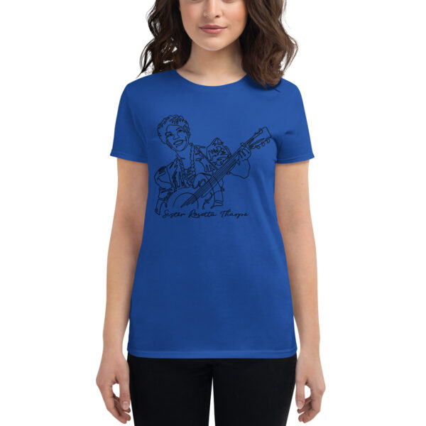 Sister Rosetta Tharpe: Fitted Women's T-Shirt - Black Logo - Image 3