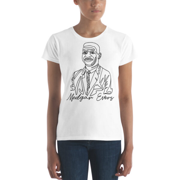 Medgar Evers: Fitted Women's T-Shirt - Black Logo