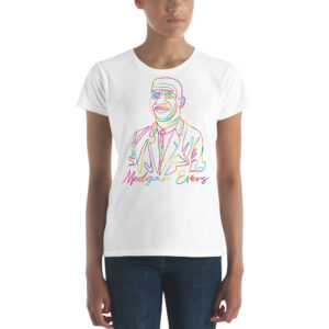 Medgar Evers: Fitted Women's T-Shirt - Color Logo