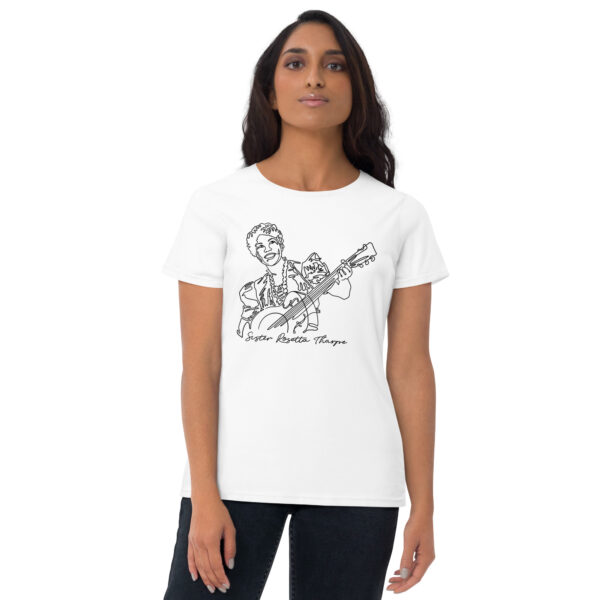 Sister Rosetta Tharpe: Fitted Women's T-Shirt - Black Logo