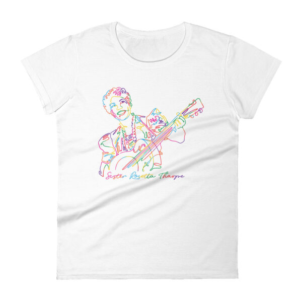 Sister Rosetta Tharpe: Fitted Women's T-Shirt - Color Logo - Image 2