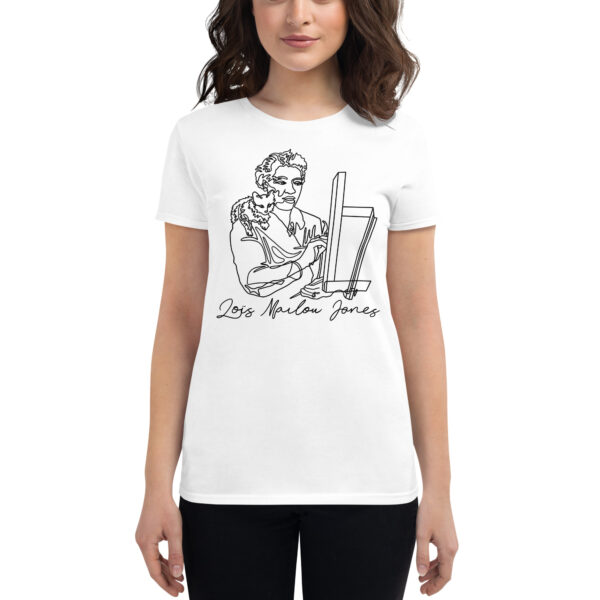 Loïs Mailou Jones: Fitted Women's T-Shirt - Black Logo