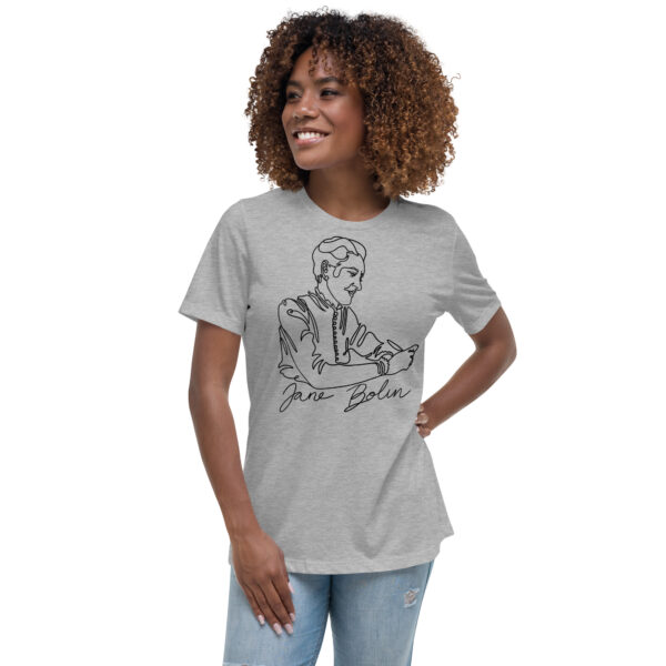 Jane Bolin: Women's Relaxed Tee - Black Logo - Image 6