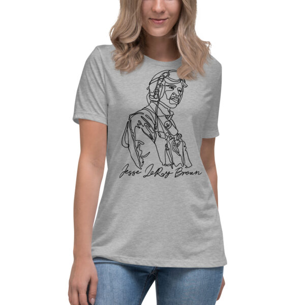 Jesse Leroy Brown: Relaxed White T shirt - Black Logo - Image 10