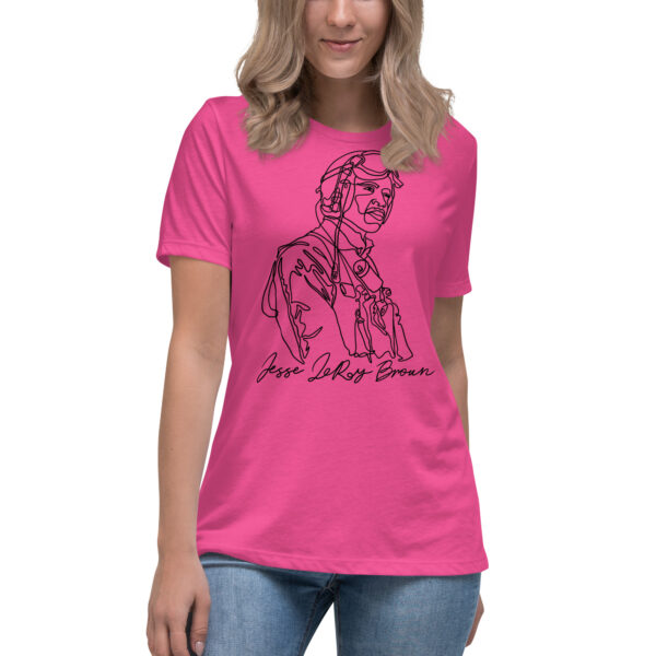 Jesse Leroy Brown: Relaxed White T shirt - Black Logo - Image 5