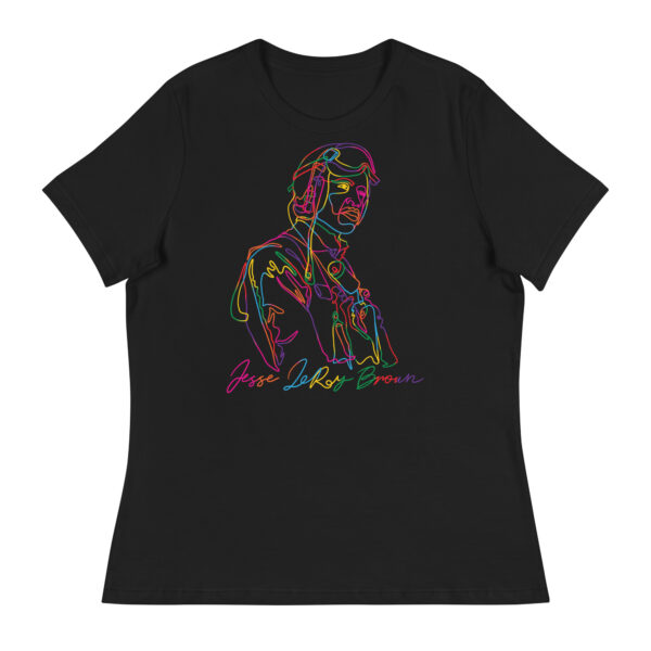 Jesse Leroy Brown: Relaxed White T shirt - Colorful Logo - Image 2