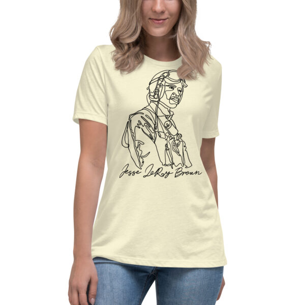 Jesse Leroy Brown: Relaxed White T shirt - Black Logo - Image 14