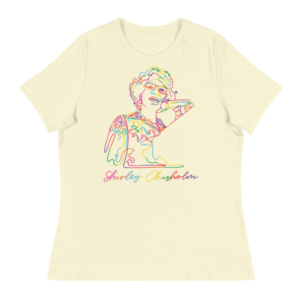 Shirley Chisholm: Relaxed White T shirt - Colorful Logo - Image 8