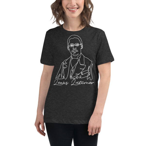 Lewis Latimer: Relaxed T-Shirt - White Logo - Image 5