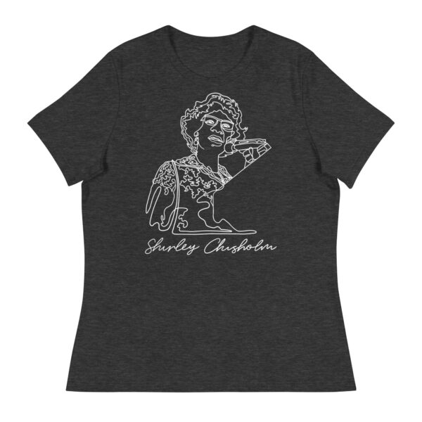 Shirley Chisholm: Relaxed White T shirt - White Logo - Image 2